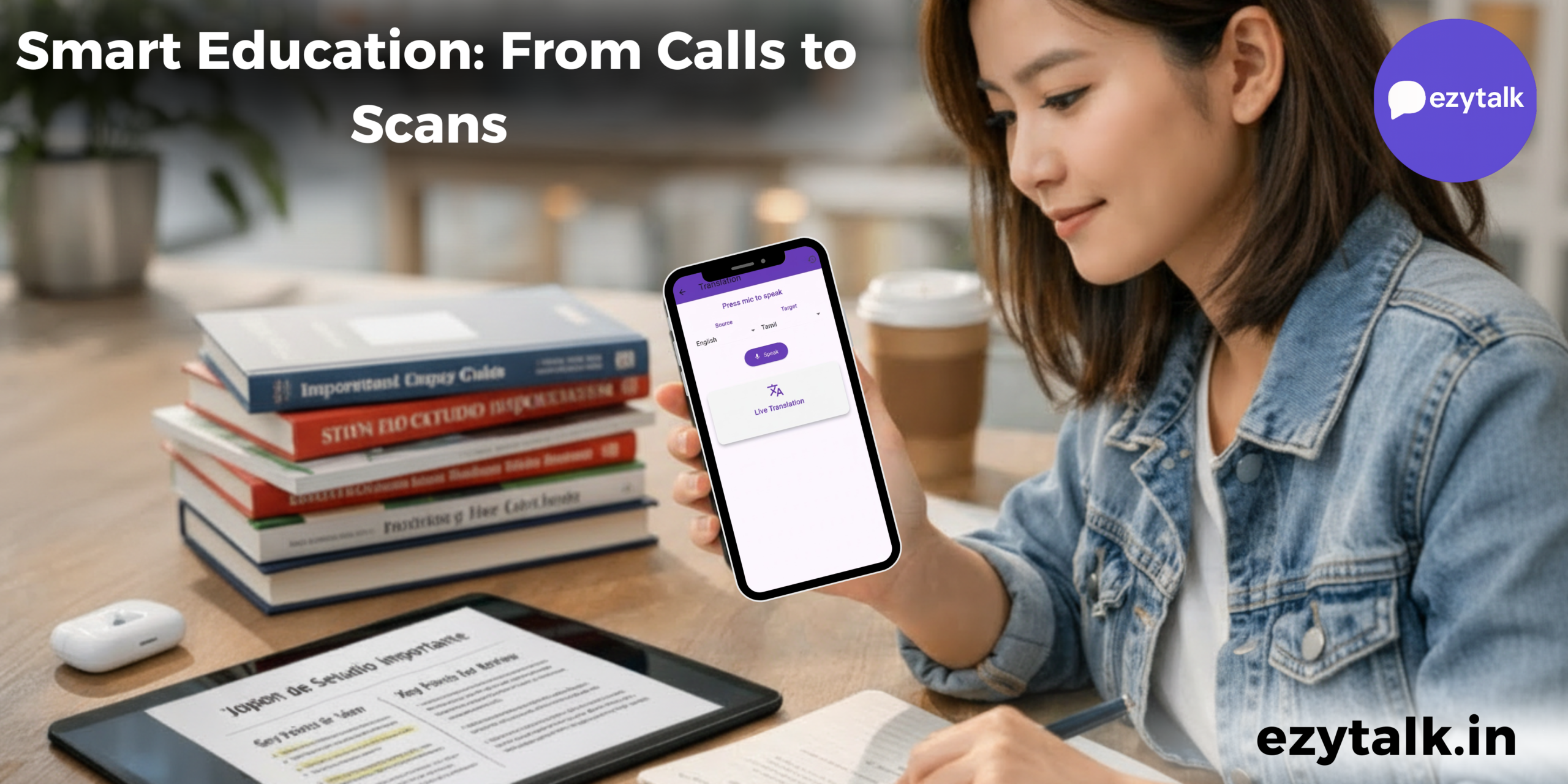 From phone calls to scanner: smart education with a language translation app